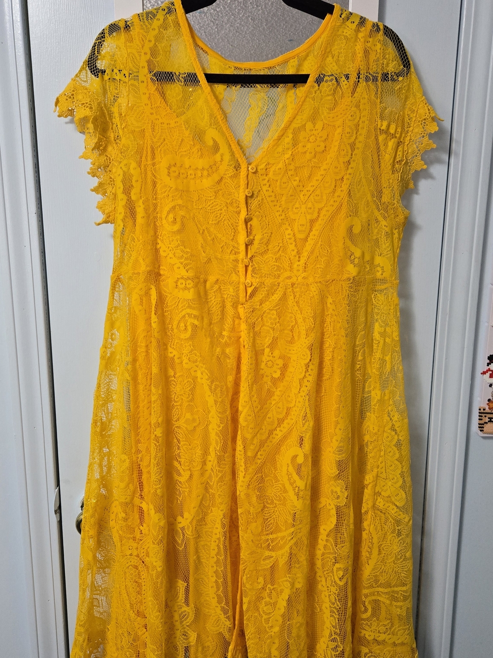 Torrid Yellow Lace V-Neck Women’s 2 Piece Dress